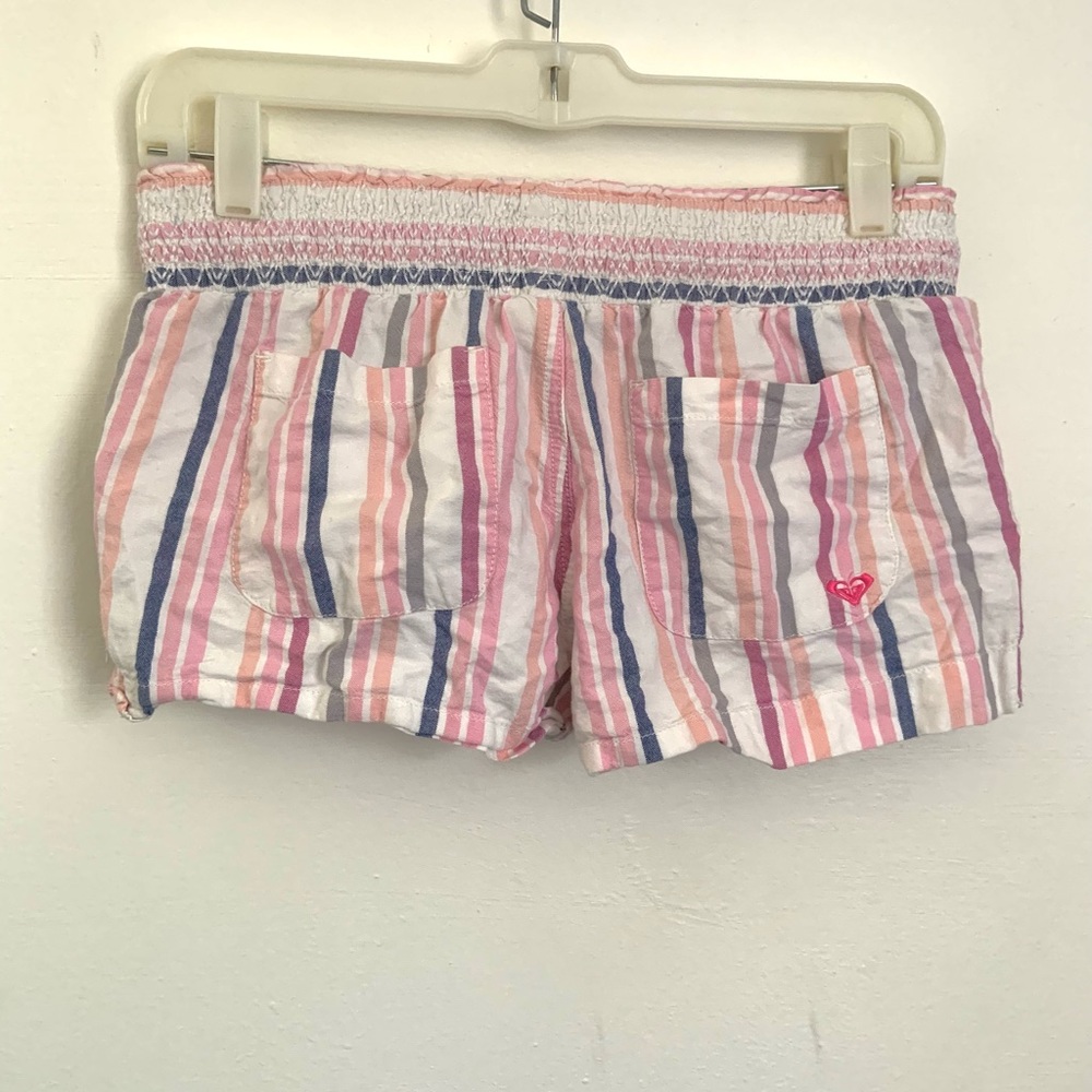 Vintage Y2K Striped Roxy Micro Shorts - Picture 4 of 5